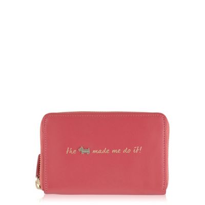 Pink 'Excuses, Excuses' medium zip purse